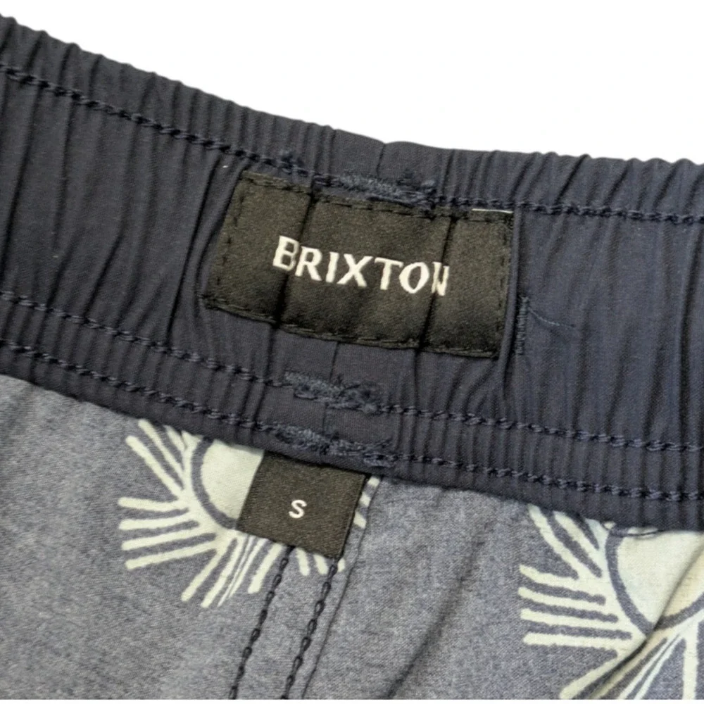 Brixton Voyage 18″ Washed Navy Blue Swim Trunks New Size Small Relaxed Fit